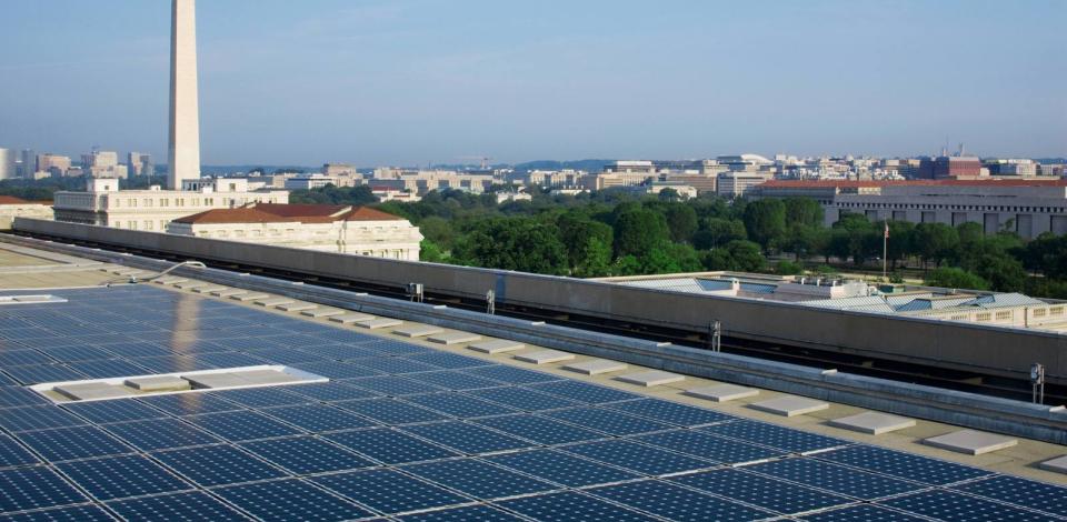 A rooftop photovoltaic system for the U. S. Department of Energy.