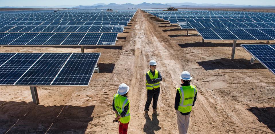 A TotalEnergies Nuevas Energías Chile solar plant in the Atacama region.
